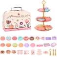 thumbnail image 2 of 36Pcs Toy Tea Set Funny Afternoon Tea Set Toy Interactive Pretend Play Tea Party Set Learning Role Play Funny Dessert Food Reusable Simulation Teacup Toy for Toddler Girls Boys, 2 of 11