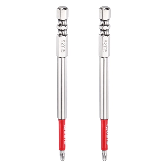 Uxcell 2pcs TT15 Torx Head Screwdriver Bit 1/4