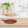 thumbnail image 3 of IH Casa Decor Acacia Wood Round Serving Tray With Handle, 3 of 4