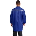 thumbnail image 2 of Jizyo Unisex Mens Womens Cotton Factory Work Jacket Mechanical Reflective Strips Workshop Lab Coat Royal Blue 3XL/大号, 2 of 7
