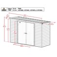 thumbnail image 3 of Arrow Select Steel Storage Shed, 10x4, Sage Green, 3 of 8