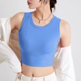 thumbnail image 2 of SwiftWear Womens U Back Sports Shaping Bras Padded High Neck Crop Workout Cotton Tank Tops, 2 of 7