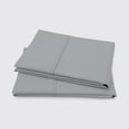 thumbnail image 3 of 100% Cotton Pillowcase, 300 Thread Count Sateen, Wrinkle Resistant, Quick Dry, Soft & Smooth, 2-Piece Set, King, Light Gray by Color Sense, 3 of 5