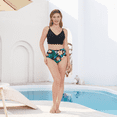 thumbnail image 3 of PatPat Family Matching Tropical Floral Drawstring Swim Trunks or Shell Edge Bikini, 3 of 4