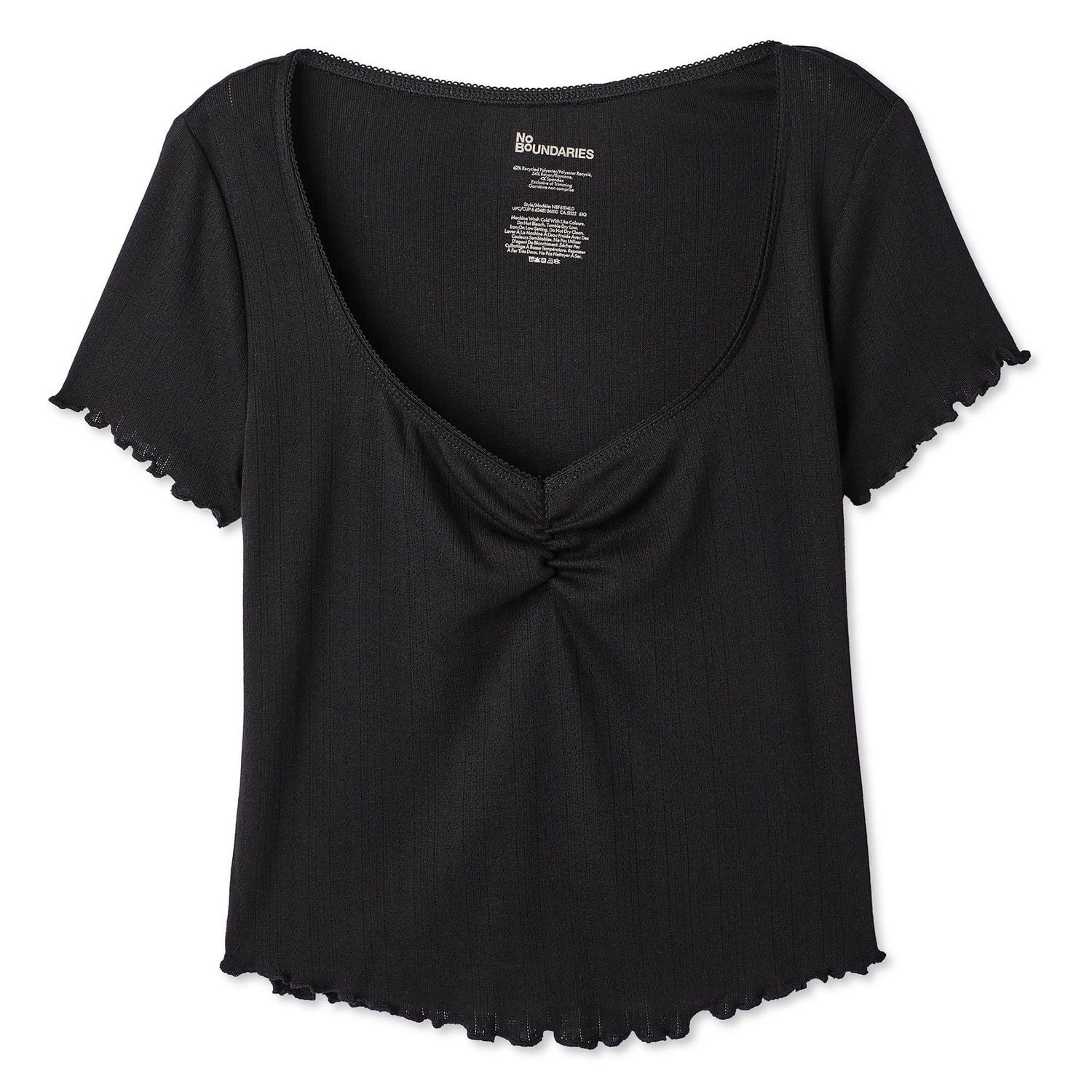 No Boundaries Women'S Pointelle T-Shirt