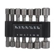 thumbnail image 1 of 14Pcs Écrous Foret de Pilote Chrome Vanadium Acier ABS Prise de Courant Hexagonale avec Base de Stockage, 1 of 1