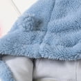 thumbnail image 4 of AherBiu Baby Girls Clothes Newborn Jumpsuits Hooded Fleece Zip up Infant Rompers Fall Winter Fuzzy Solid Color Bodysuits, 4 of 6