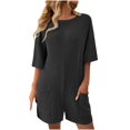 thumbnail image 1 of Yanlir 2025 Spring Summer Rompers for Womens Casual Rompers Adjustable Shorts Overalls Loose Jumpsuits Summer Outfits with Pockets(Dark Gray,L), 1 of 8