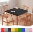 thumbnail image 1 of Fitted Tablecloth Elastic Polyester Table Cover for Round and Square Tables, Dustproof and Scratch Resistant Table, 1 of 6