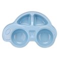 thumbnail image 2 of Oleegame 2PC Stainless Steel Cutlery Set Cartoon Car Shape Plate Environmentally Separated Kids Dinnerware Tableware Tray Blue, 2 of 2
