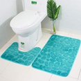 thumbnail image 5 of Set of 2 Anti Slip Bath Mat and Pedestal Rug for Bathroom Machine Washable (50 * 80 + 40 * 50cm) - Green, 5 of 5