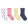 thumbnail image 1 of George Toddler Girls' Crew Socks 4-Pack, 1 of 1