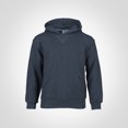 thumbnail image 1 of Youth Dri Power Hooded Pullover Sweatshirt, L, Black Heather, 1 of 2