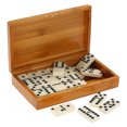 thumbnail image 3 of Double Six Dominos Ensemble de Jeu de Voyage Récréatif Jouet Points Noirs Dominos, 3 of 7