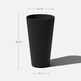 thumbnail image 4 of Veradek Demi Series 26" Tall Plastic-Stone Planter - Black 2 Pack, 4 of 12