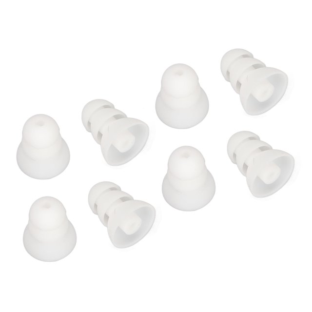 Embouts 8 Pcs Embouts d'Oreille 3 Couches Silicone Souple de Rechange BTE ITE Bouchon d'Oreille de Poche Dômes