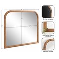 thumbnail image 2 of Kate and Laurel Glenby Transitional Wide Arch Wall Mirror, 34 x 28, Rustic Brown, Wooden Farmhouse Arched Bathroom Mirror with Rounded and Stepped Frame Profile, 2 of 8