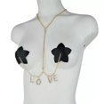 thumbnail image 1 of HOOUN Cache-Tétons pour Femmes, Autocollants Chaîne de Mamelon avec Collier Ras du Cou, 1 of 5