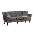 thumbnail image 1 of Topline Home Furnishings Sofa with 2 Pillows, Charcoal Velvet, 1 of 4