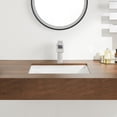 thumbnail image 4 of DeerValley DV-1U101 Modern Undermount Bathroom Sink Rectangular, Vessel Sink Rectrangle Undermount Bathroom Sink White Porcelain Ceramic Lavatory Vanity Vessel Sink with Overflow, 4 of 10