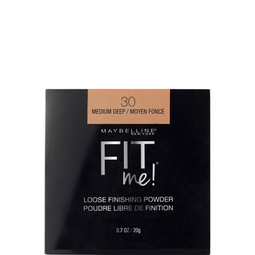 Maybelline New York Fit me Loose Finishing Face Powder, Mineral-based formula, Help control Shine and Smooth Skin, Perfect Finishing Touch to your Makeup Base, Medium Deep, 30, 20 g