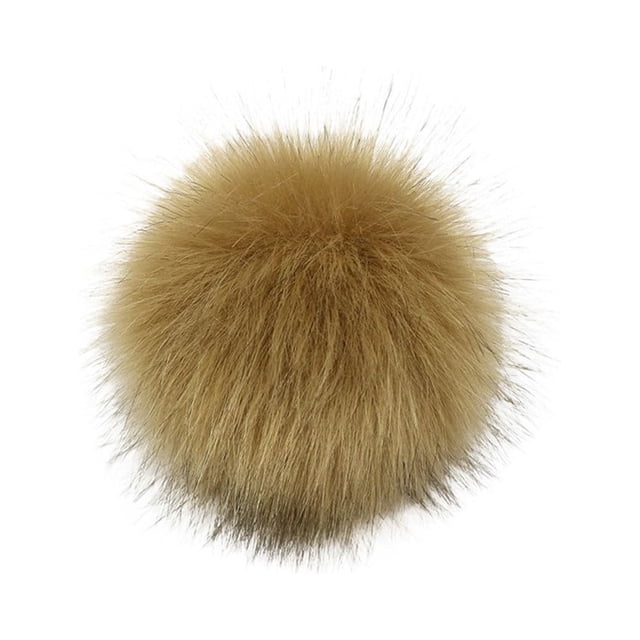DIY Knitting Hats Accessires-Faux Fake Fur Pom Pom Ball with Press Button
