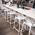 thumbnail image 1 of Heavenly Collection White Plastic Counter Stool SET OF 6, 1 of 7