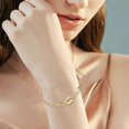 thumbnail image 3 of WIFKLSIIPG Fashion Simple Double Chain Stacking 26 Letters Gold Stainless Steel Bracelet Initials Bracelet for Women Teen Girls Jewelry Chain Bracelet, 3 of 3