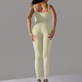 thumbnail image 3 of AherBiu Workout Bodysuits for Women Sleeveless Square Neck Ribbed Slim Yoga Jumpsuits Joggers Rompers, 3 of 6