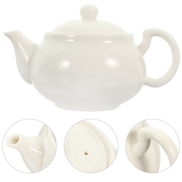 Ceramic Teapot White Ceramic Tea Pot Loose Tea Teapot for Home Restaurant Tearoom