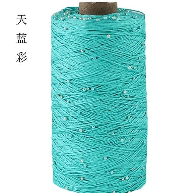 350g Pearl Mercerized Cotton Yarn Hand-knitted Cotton Pearl Lace Line Fine Crochet Thread Bead Thread Diy Hand-braided Thread