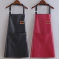 thumbnail image 2 of Premium Unisex Soft PU Leather Apron - Waterproof & Oil-Resistant, Fashionable Design for Kitchen Cooking, Chef Work, and Culinary Tasks – Durable, Comfortable Waist Protection with Storage Function, 2 of 6