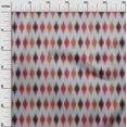 thumbnail image 2 of oneOone Georgette Viscose Fabric Argyle Ikat Printed Craft Fabric BTY 42 Inch Wide, 2 of 4