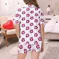 thumbnail image 5 of FhsagQ Ensembles pour Filles Ensembles 2 Pcs Pyjamas pour Enfants Enfants Imprimé Graphique Chemise à Boutons à Manches Courtes Shorts Ensemble de Pyjama Fille Tenues de Printemps Taille 14-16 Tenues Blanc 4-5 Ans, 5 of 5