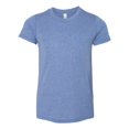 thumbnail image 1 of Bella Canvas Youth Short Sleeve Triblend Tee, S, Blue Triblend, 1 of 3