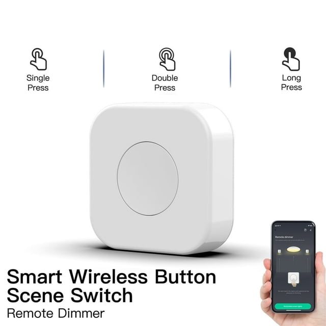 Tuya ZigBee button Smart Scene Switch Wireless Mini Switch Multi Scene Linkage One Touch Control Button Works with Smart life Zigbee Devices