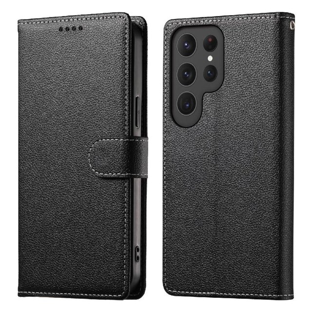 Case for FOXDOCK Samsung Galaxy S24 Ultra Wallet Case – Premium Leather, 3 Card Slots, Shockproof Protection
