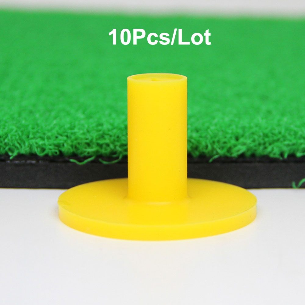10Pcs/Lot Rubber Golf Tees Golf Tee Holder-Golf Tee Ball Stud Golf Mat Training Tools Golfer Accessories Yellow