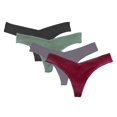 thumbnail image 1 of 4 Pack Cotton Thong Underwear, 1 of 4