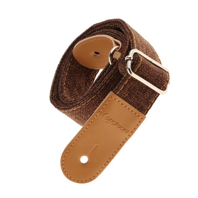 serony Ukulele Strap Belt with PU Leather Ends for Ukuele 4 String Guitar Coffee
