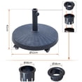 thumbnail image 2 of Outsunny 20.5" Round Resin Patio Umbrella Base, 2 of 3