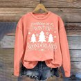 thumbnail image 1 of Qertyioot Pull d'Hiver Mode Femme Imprimé de Noël, Manches Longues Col Rond Chaud Ample Tendance Hauts Tricotés, 1 of 4