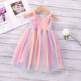 thumbnail image 4 of Faithtur Little Girls Suspender Dress, Rainbow Color Mesh Slip Princess Skirt, 4 of 8