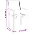 thumbnail image 4 of vidaXL 3 Piece Garden Dining Set Black Steel and Textilene, 4 of 5