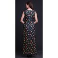 thumbnail image 4 of Bimba Feuilles Femmes Col en V Sans Manches Fente avant Décontracté Maxi Imprimé Robe Bohème-Grand, 4 of 5