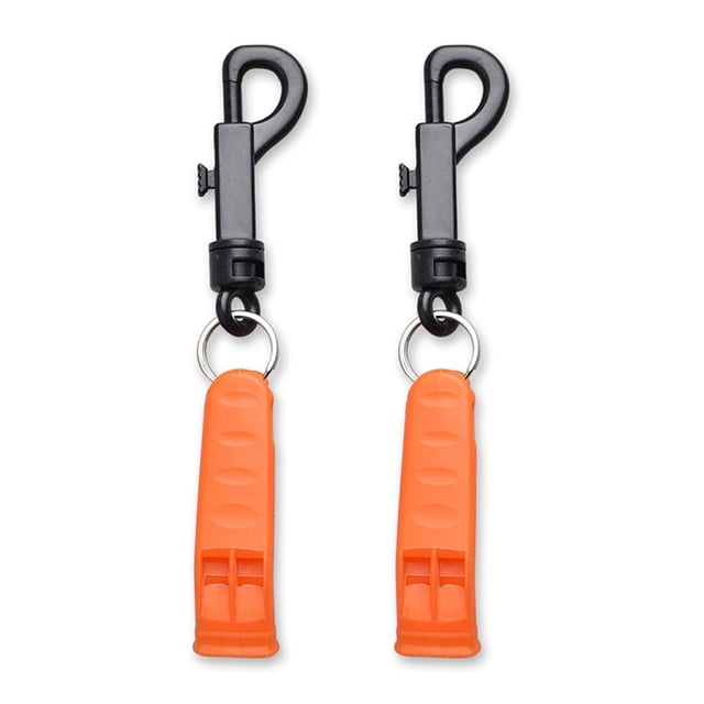 2 Pcs Sifflet d'Urgence Sécurité Sifflet de Survie Sifflet de Signalisation avec Crochet pour Camping et Randonnée en Plein Air