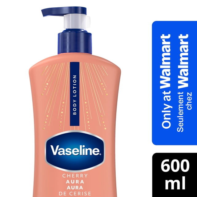 Vaseline 72H Moisture Body Lotion for Dehydrated Skin, Cherry Aura, 600 ml