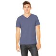 thumbnail image 1 of Bella Canvas Mens Jersey V-Neck Tee, XS, Heather Navy, 1 of 3