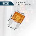 thumbnail image 4 of Unique Bargains Fusibles de Voiture Style Lame Fusibles 5A Mini Fusible Durable Protection contre les Courts-Circuits Orange 100 Pcs, 4 of 7