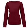 thumbnail image 4 of SNKSDGM Chandails à Col Rond pour Femmes, Chandails Courts Graphiques pour Femmes, Chandails Quotidiens pour Femmes pour la Maison et l'Extérieur, Entraînement, Manches Longues, T-Shirt à Col Rond, Haut, Chandail Imprimé, Blouse de Rue, Mode Urbaine S, 4 of 5
